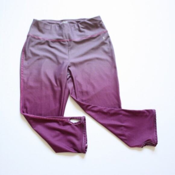 Danskin Capri Leggings Women's Size Small Dri-More Purple Ombre Athletic Workout - Picture 1 of 5